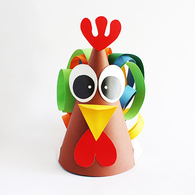rooster hat from paper