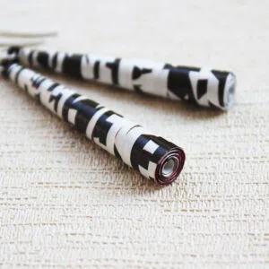 Black and White Dangle Earrings