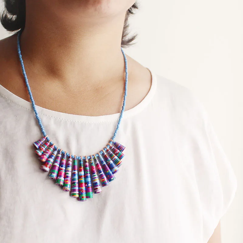 Floral boho necklace