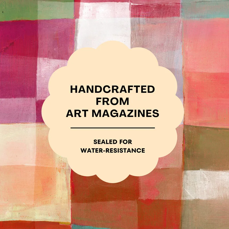 jewelry handcrafted from art magazines