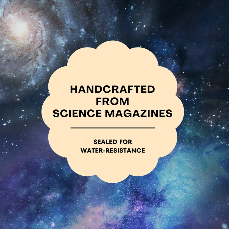jewelry handcrafted from science magazines
