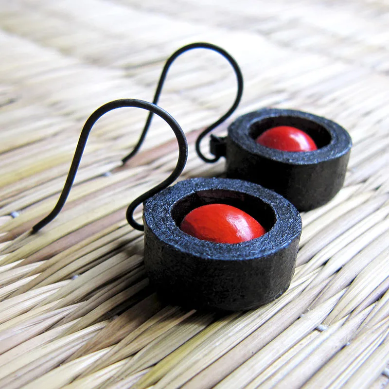Kerala Manjadi Jewelry Made from Real Bright Red Seeds