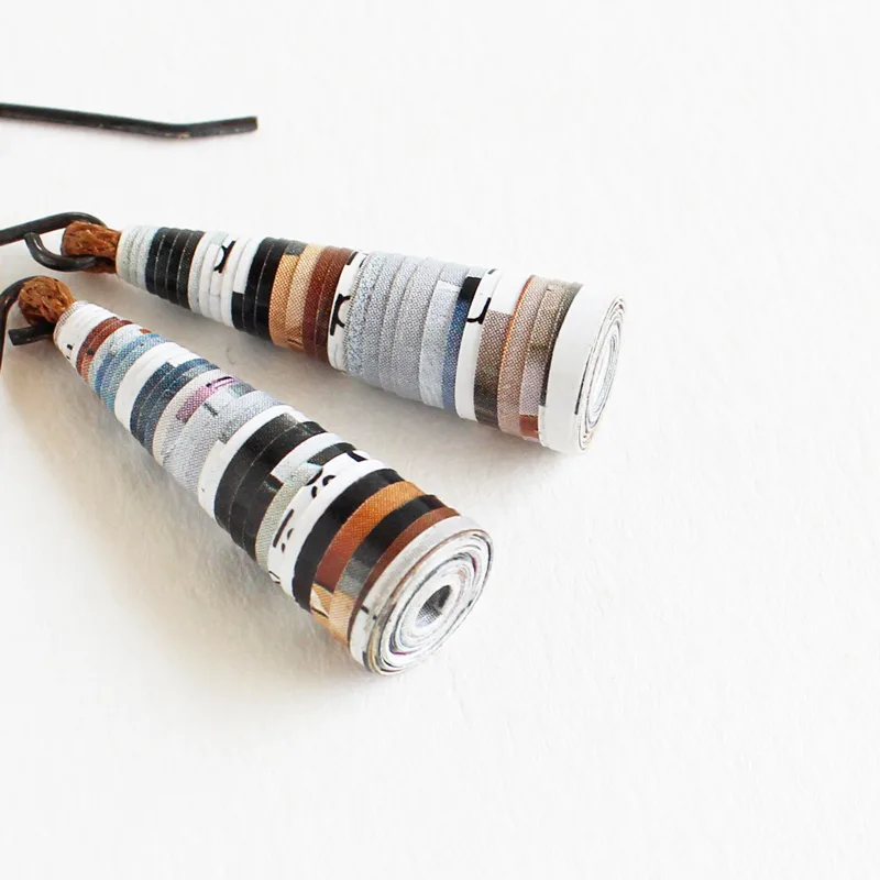 Newspaper Earrings