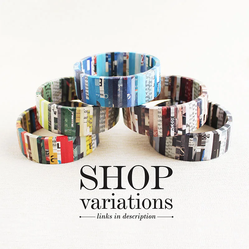 newspaper bracelets eco friendly jewelry