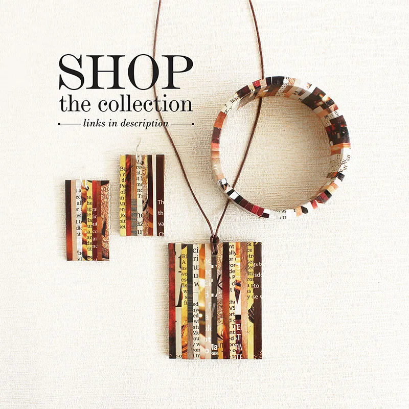 eco-friendly newspaper jewelry