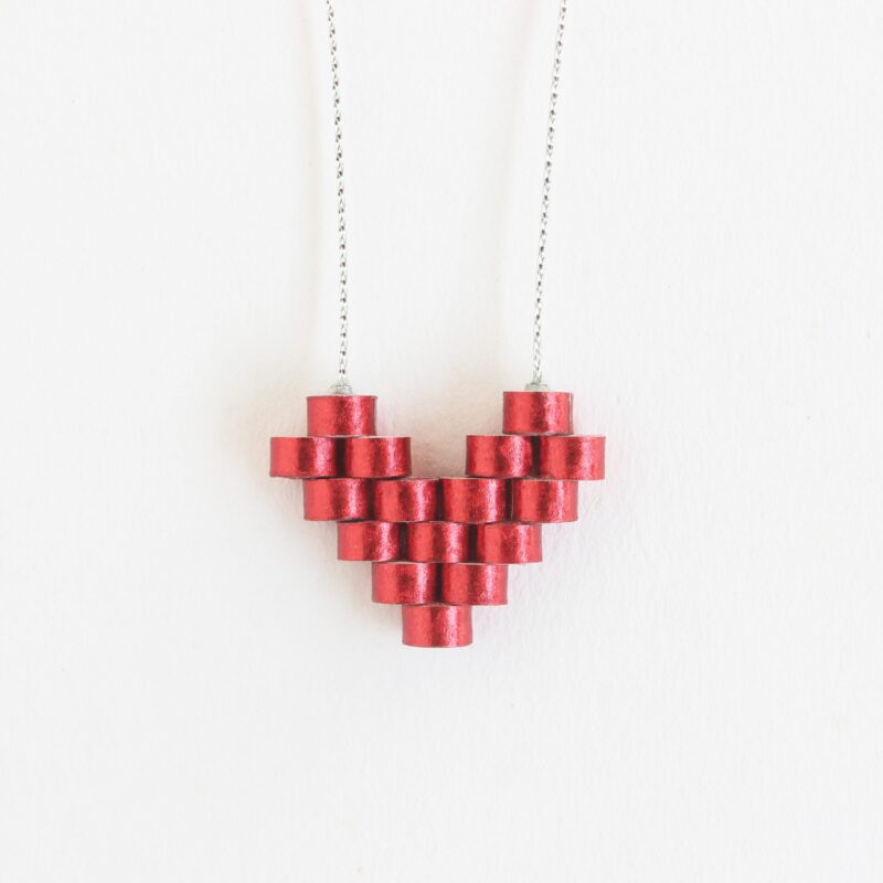 first anniversary gift for wife red heart necklace