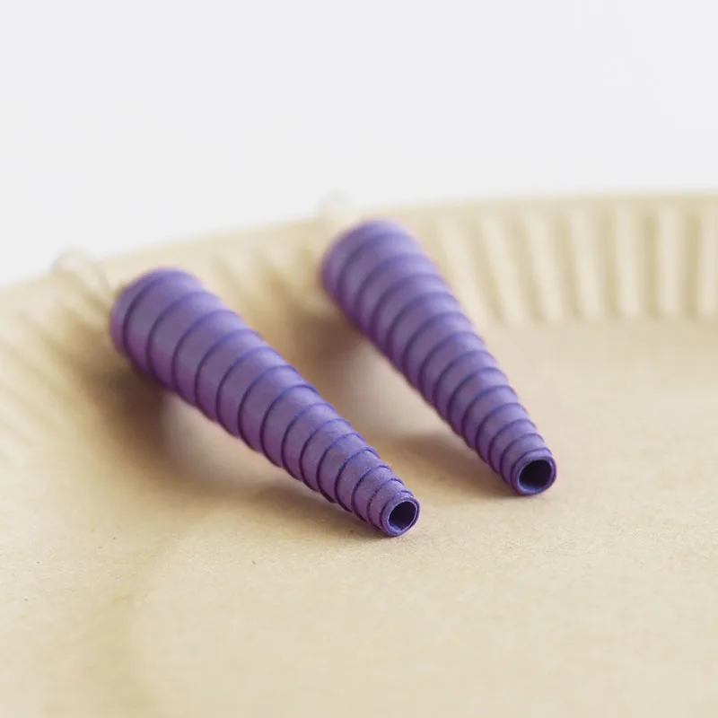 Long Dark Purple Earrings