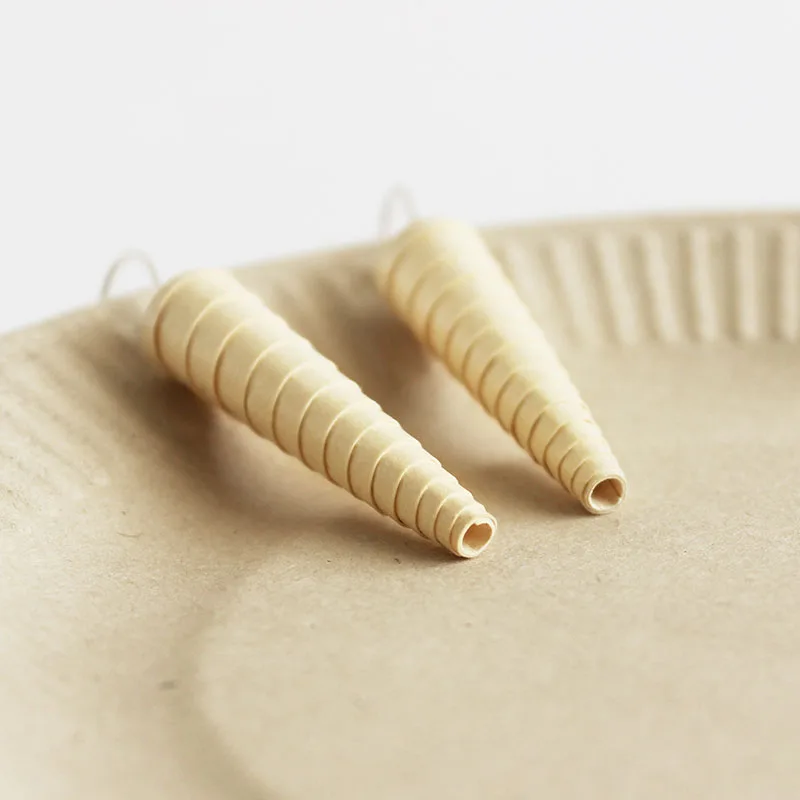 Long Off-white Color Drop Earrings