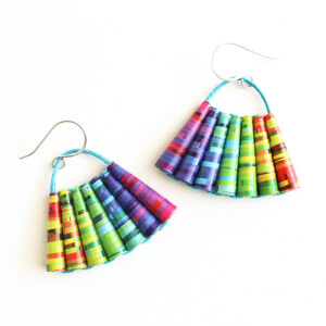 Rainbow earrings Cool Boho Colorful Beaded Summer Jewelry