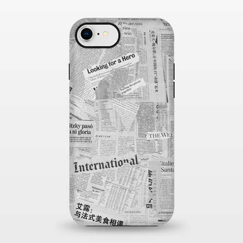 newspaper print phone case