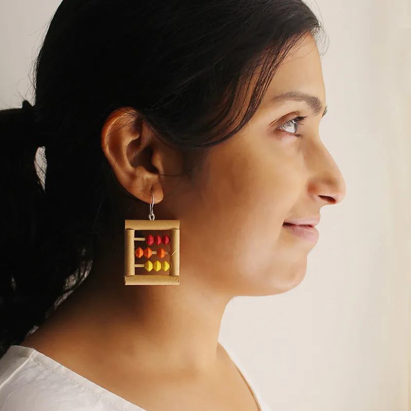 abacus math earrings