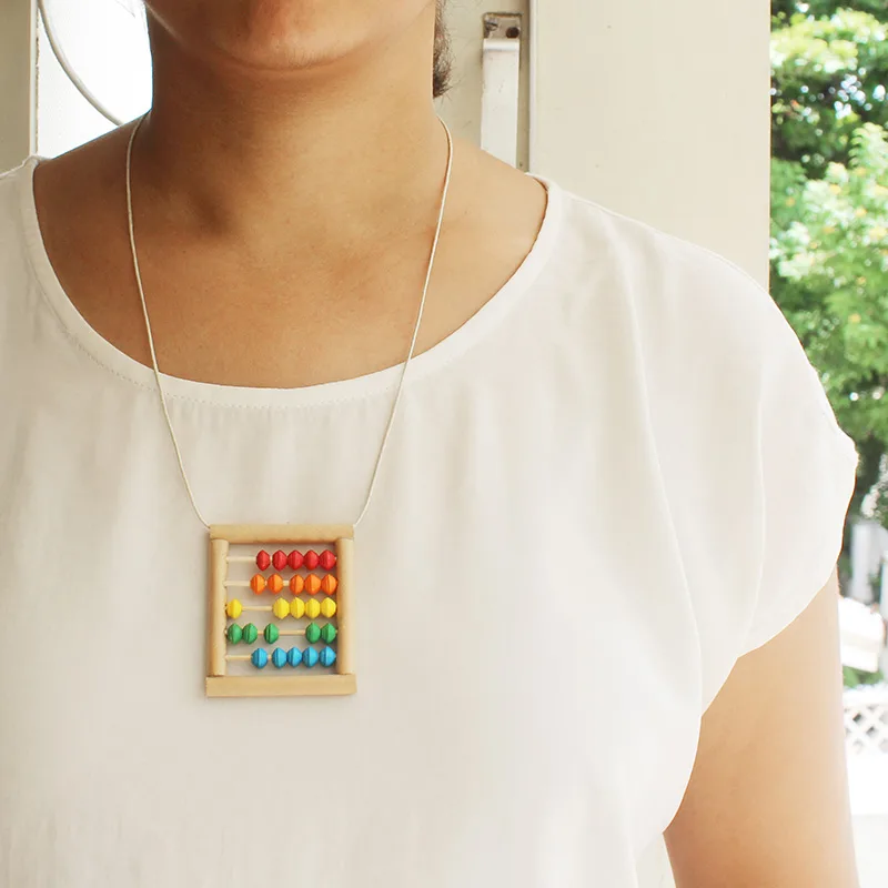 abacus pendant necklace