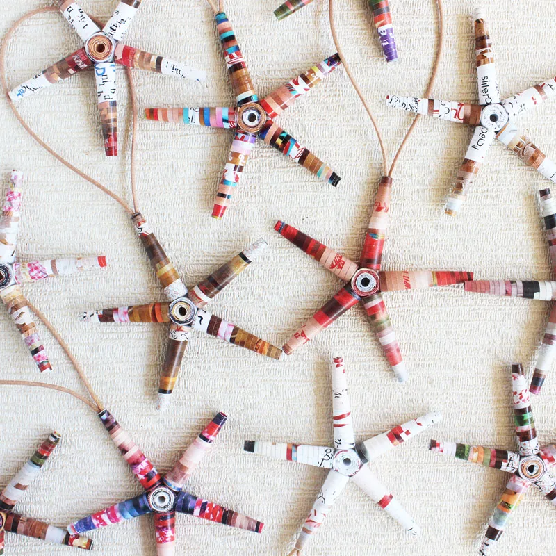 recycled christmas tree ornaments