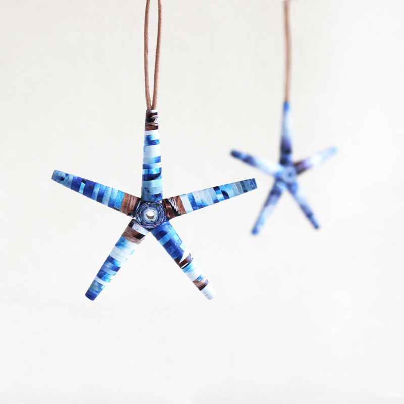 frosty blue mini star christmas ornaments