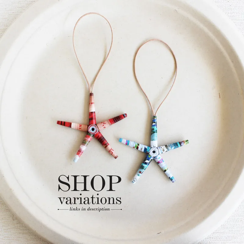 sustainable christmas tree decor star ornaments