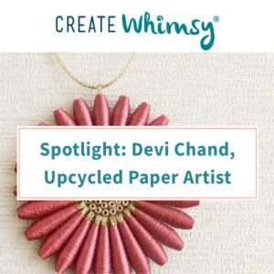 upcycled paper artist