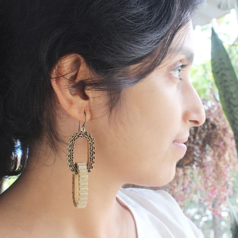 recycled statement earrings