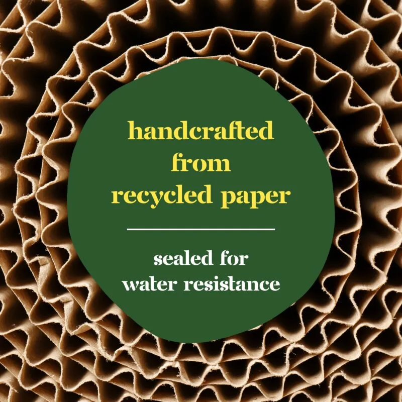 corrugated paper recycled into jewelry