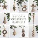 Eco-Christmas Collection - Set of 10 Ornaments