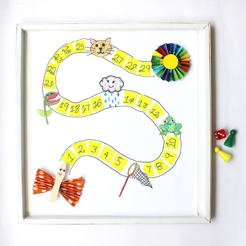 butterfly-board-game-04 DIY board game for kids and parents